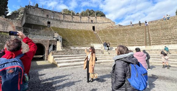 Napoli: Pompei ed Ercolano con biglietto e degustazione di vino