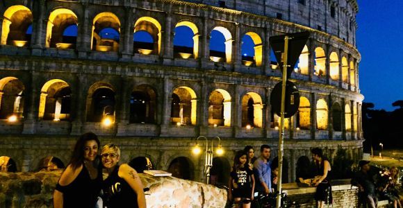 Rome : visite la nuit à vélo électrique, dégustation de vins