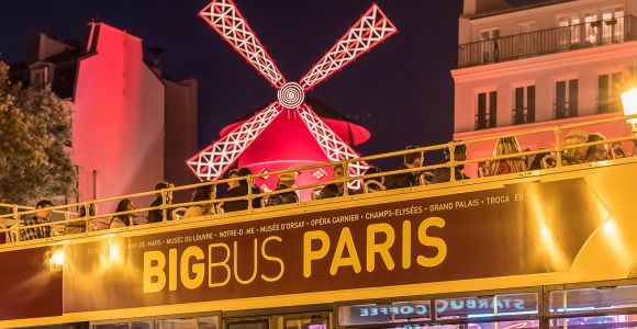 París: Visita Nocturna en Autobús Descapotable