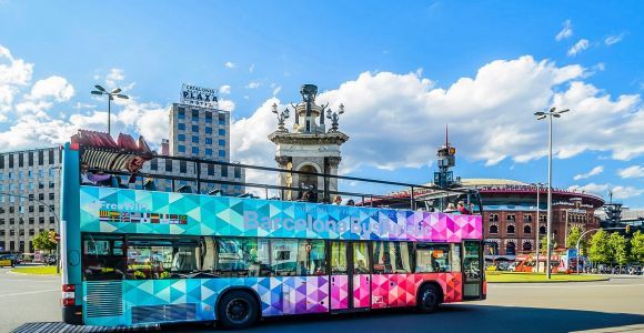 Barcelona: Wycieczka autobusowa hop-on hop-off z krajoznawczym zwiedzaniem miasta