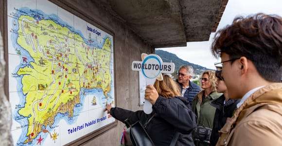 Vanuit Napels: Rondleiding Capri met Ferry Tickets & Minibus