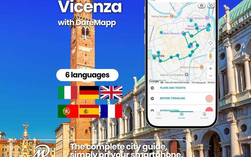 Vicence : Visite guidée privée avec votre téléphone portable