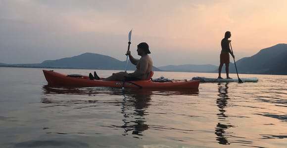 Iseosee: Verleih von Kajaks in Pilzone di Iseo