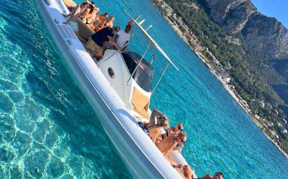 Passeio de barco em Mondello e Capo Gallo com frutas