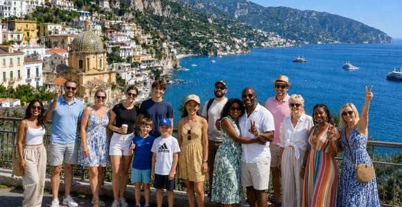 De Nápoles: Visita de grupo a Positano, Amalfi e Ravello