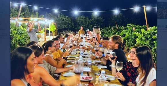 Dinner in the vineyard and wine tasting under the stars