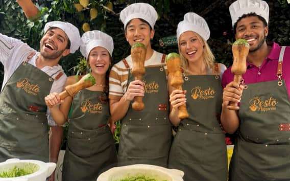 Pesto-Kurs im Mörser mit Weltmeisterin Camilla Pizzorno