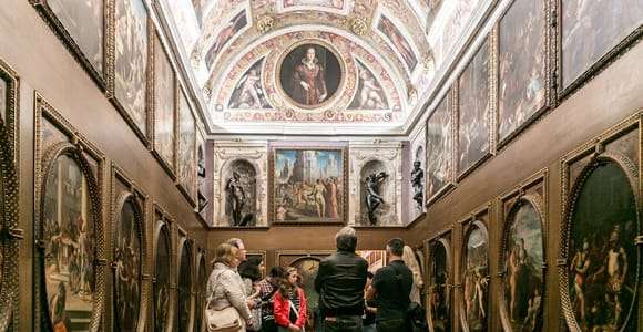 Palazzo Vecchio: Ingång genom att hoppa över kön och rundtur i den hemliga passagen