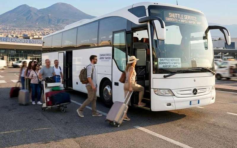 Aeroporto de Nápoles: Transporte de ida e volta para a Costa de Sorrento a partir de Nápoles
