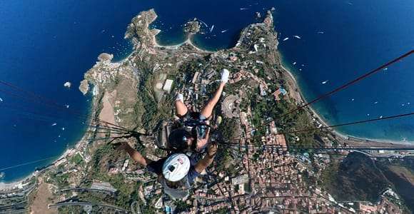 Parapendio Tandem Taormina + Video/Foto e GoPro + Acrobazia