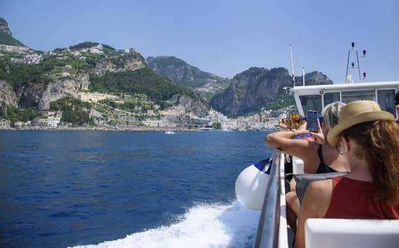 Nápoles: Tour en barco a Positano, Amalfi y Ravello