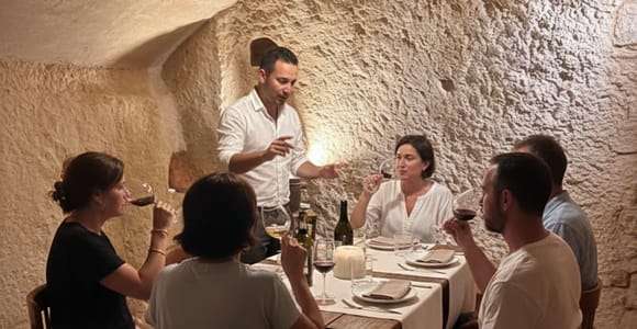 Degustação de vinhos com queijos e carnes curadas locais em Matera
