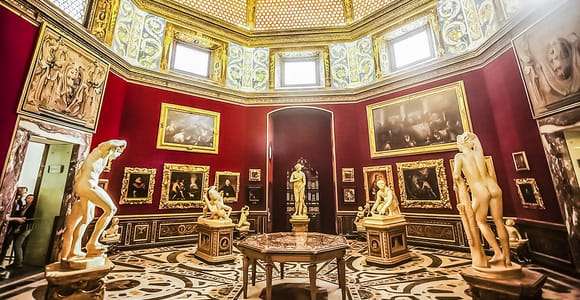 Florens: Tidsbestämd inträdesbiljett till Uffizierna + ljudguide-app