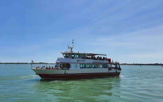 Excursión de medio día a Murano y Burano en barco panorámico