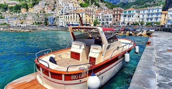 Vanuit Sorrento: Positano en Amalfi Boottocht met Transfer