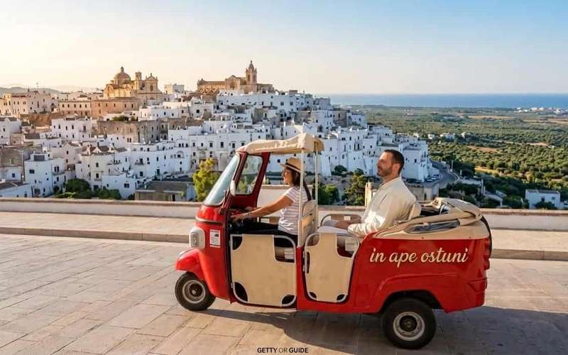 Ostuni Ape Calessino-túra a Fehér városban