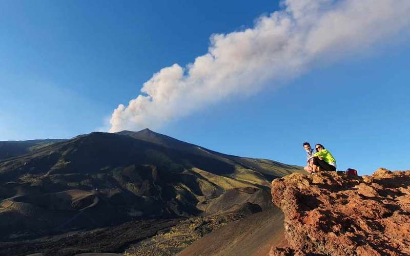 From Taormina: Etna Tour with Hiking, Cave Visit, & Tastings