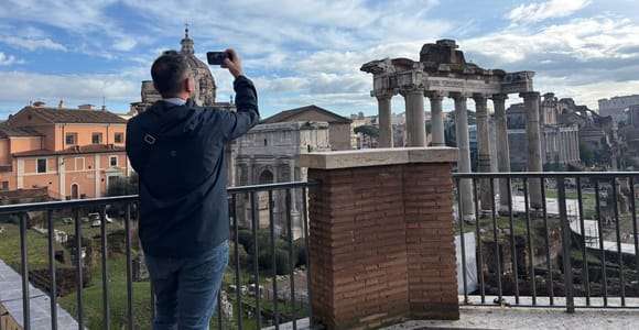 Rzym: Forum Romanum na wzgórzu Palatyn i multimedialne wideo