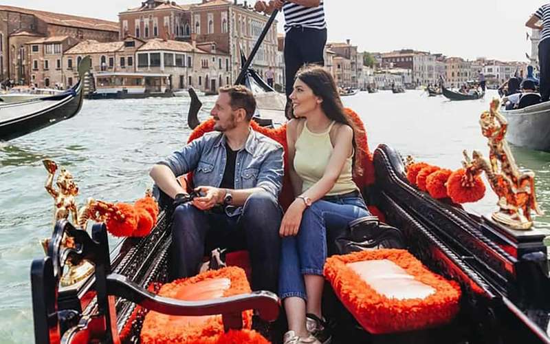 Gondelfahrt Canal Grande mit App-Kommentar und VR-Felze